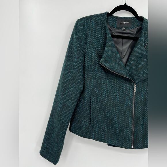 Banana Republic Dark Green Textured Blazer - Picture 7 of 16